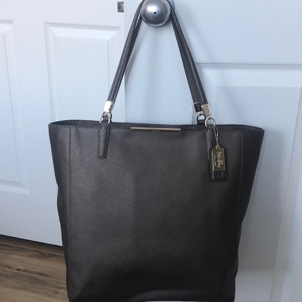 Coach Saffiano Leather N/S Tote.